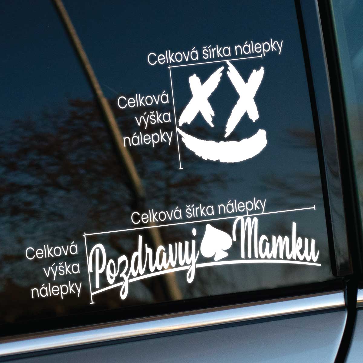 Veľkosť nálepky